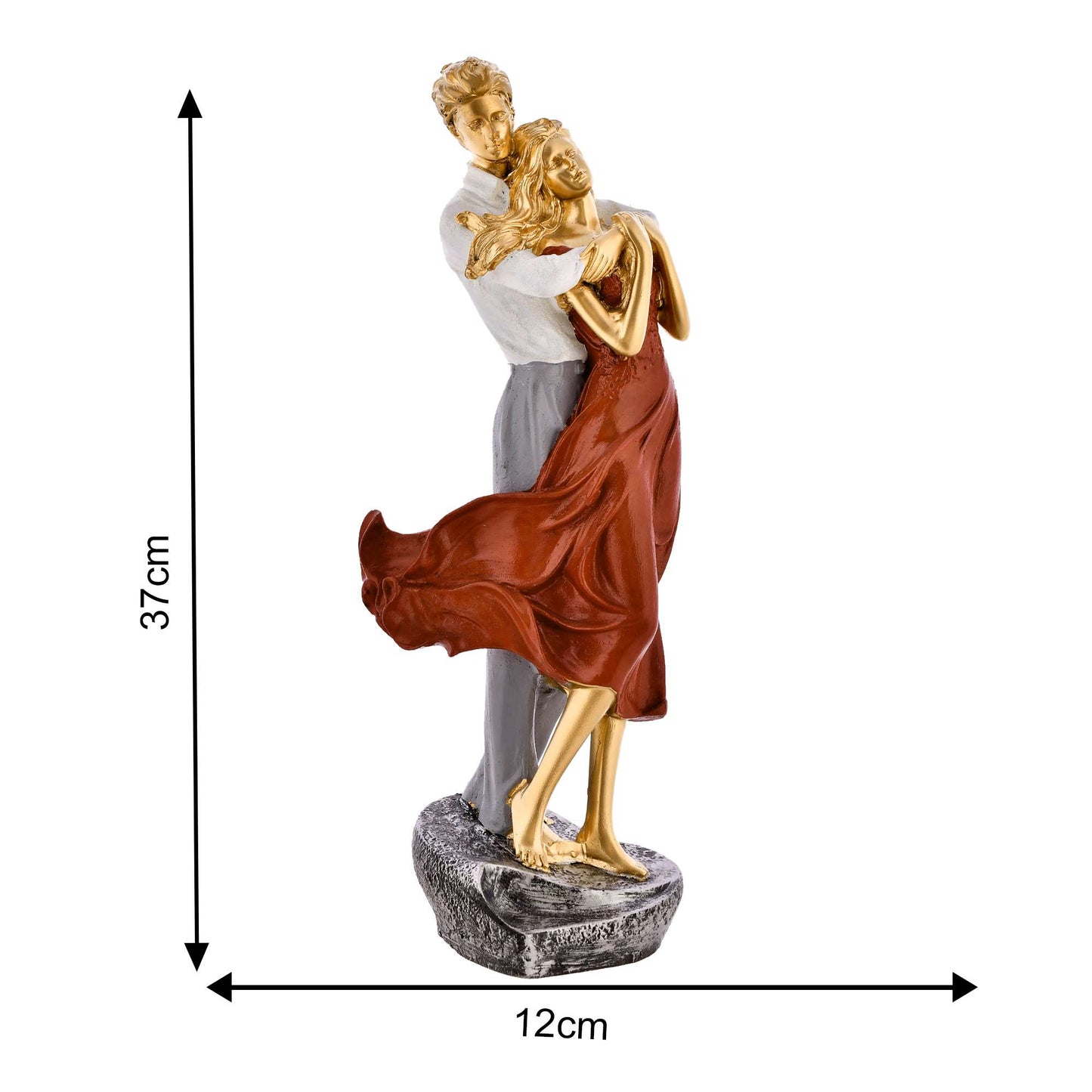 Romantic Couple Embrace Figurine – Modern Love Sculpture for Home Decor