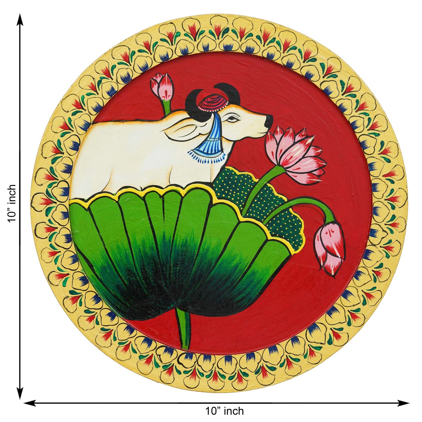Handmade Pichwai Wall Painting – Creative & Positive Home Decor – Waterproof & Dust Resistant